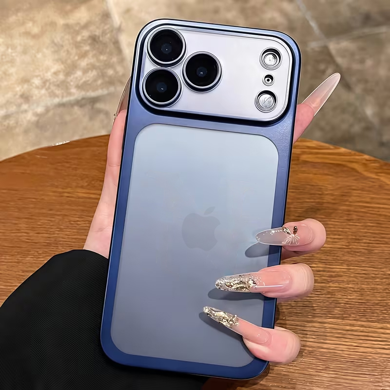 Matte Pc Case - Men Women Luxury Matte Clear Electroplate