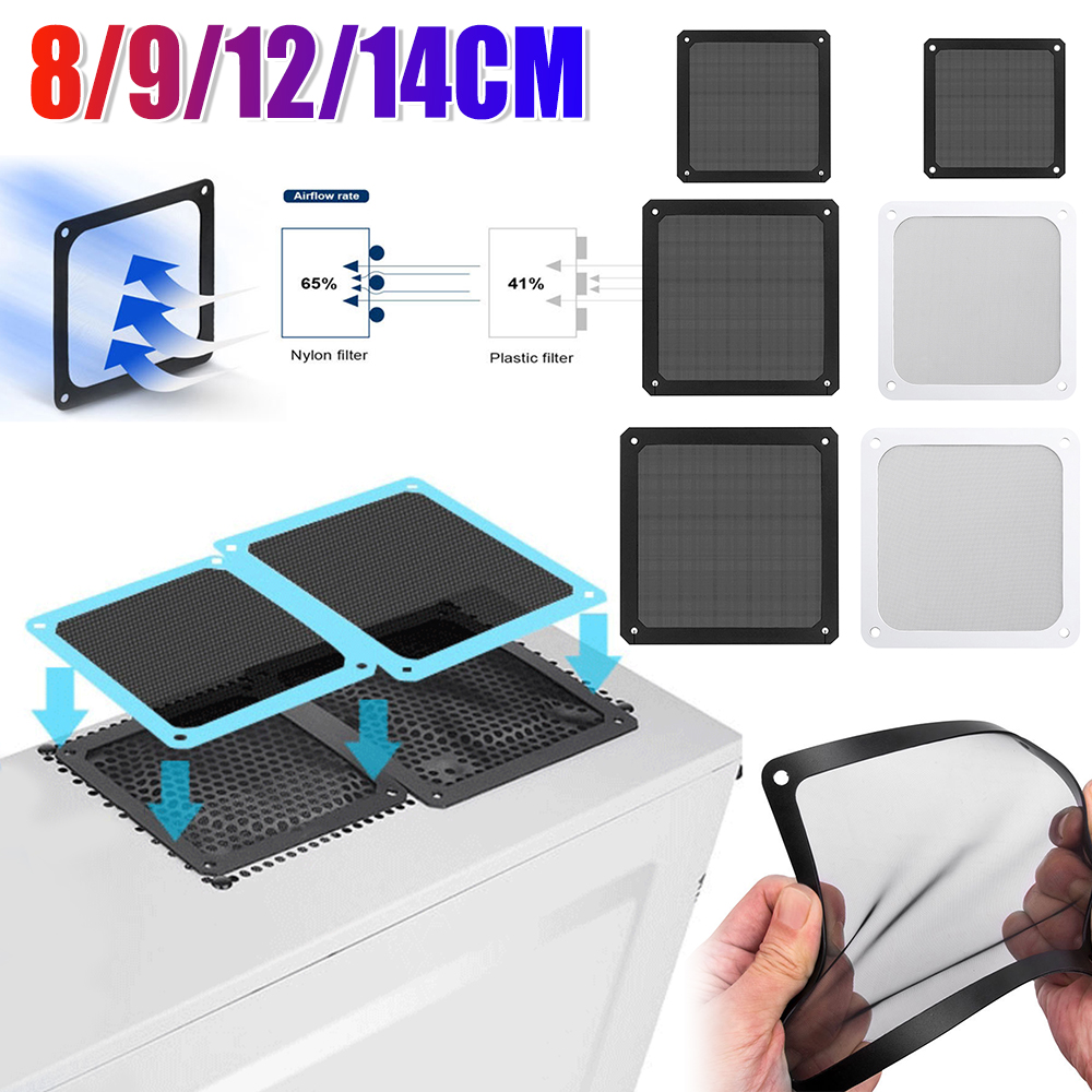 Dust Filter Pc - 1/2X 8/9/12/14cm Magnetic Frame Dust Filter