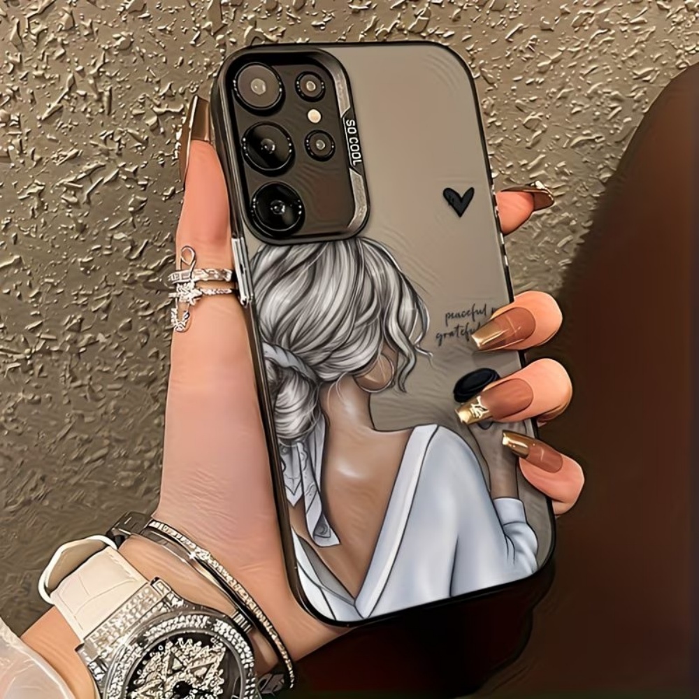 Matte Pc Case - Peaceful Grateful Girl Print Phone Case