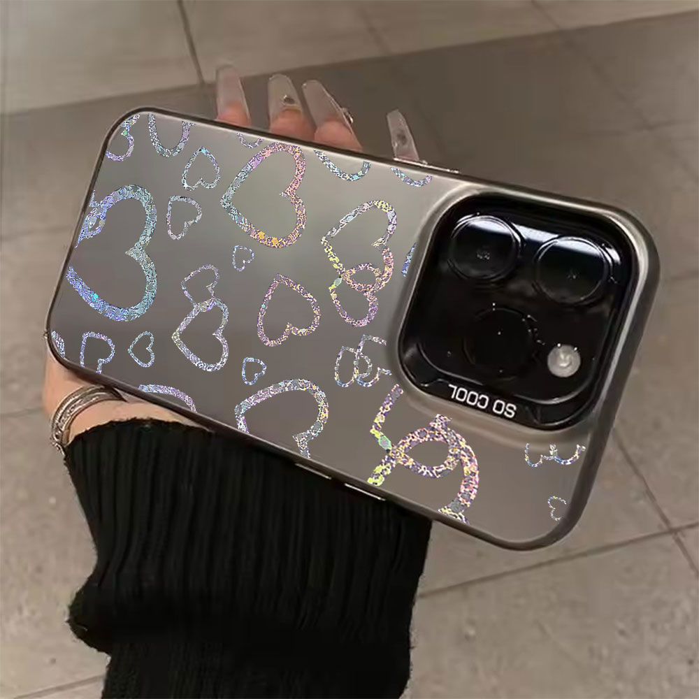 Computer Case - Colorful Heart Print Case For iPhone