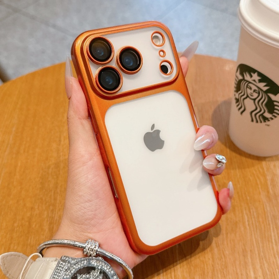 Matte Pc Case - Luxury Matte Clear Electroplate Case for