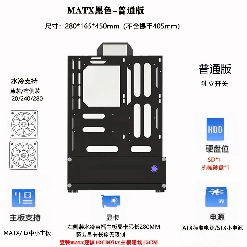 Open Chassis 240/360 Water-Coo - Pc Chassis recension och pris