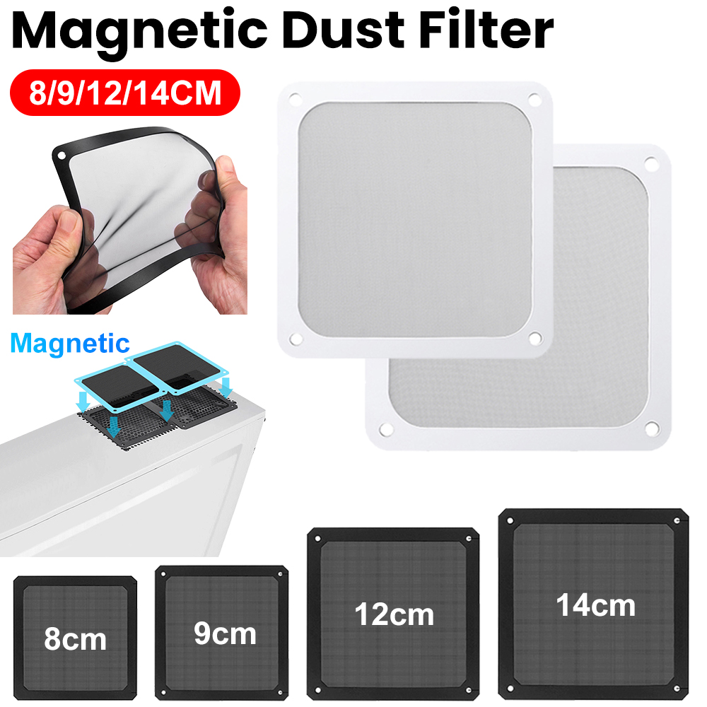 1/2X 8/9/12/14cm Magnetic Fram - Dust Filter Pc recension och pris