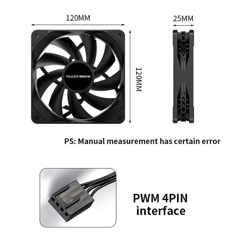 Teucer 12cm Chassis Fan PWM Co - Case Fan Controller recension och pris