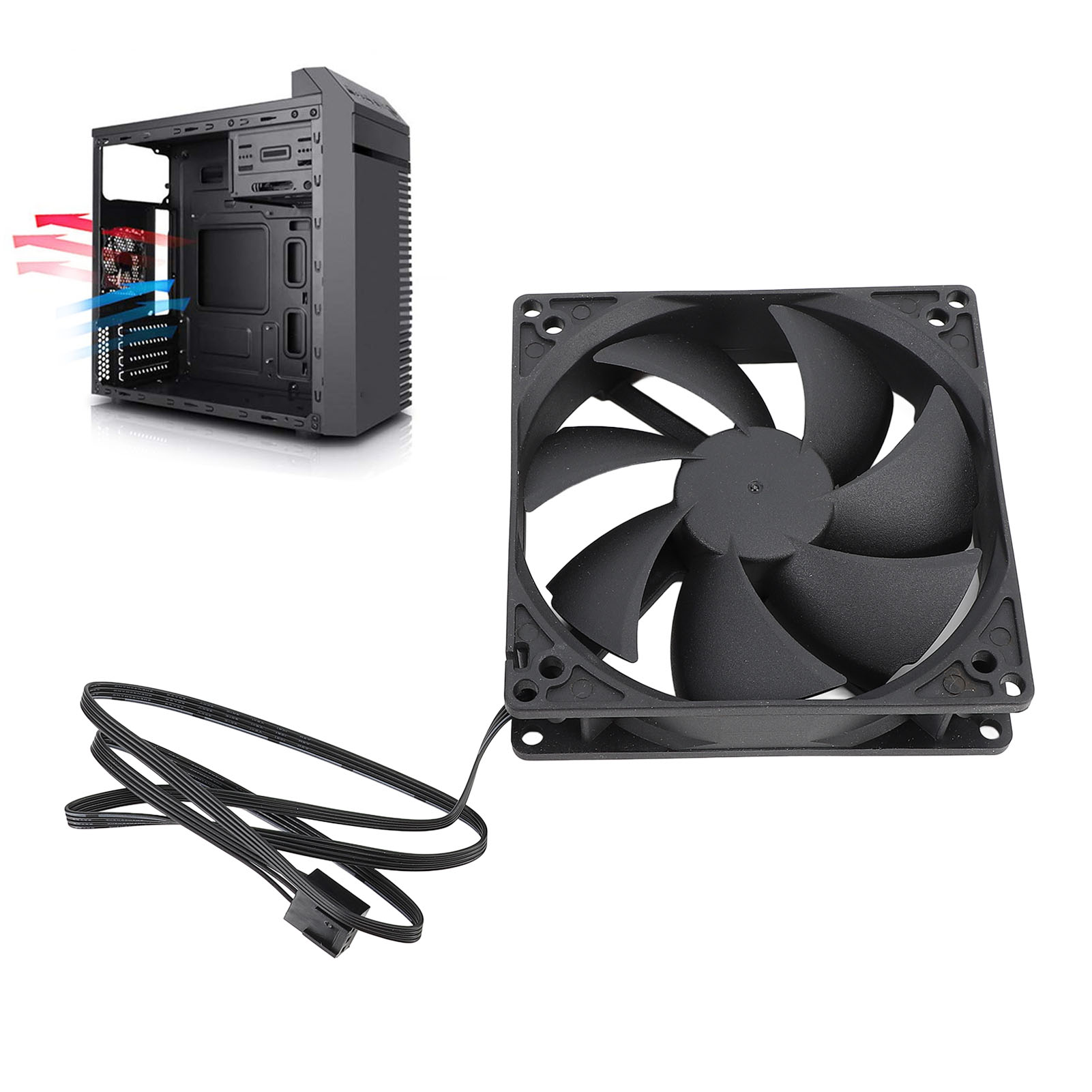 100mm PC PWM Case Fan 100mm Du - Case Fan Controller recension och pris