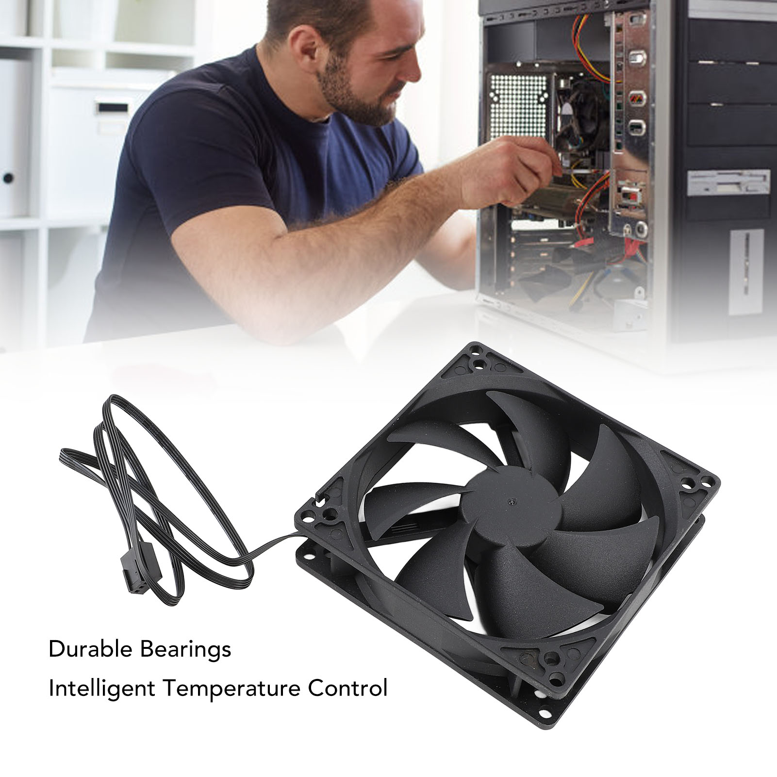 100mm PC PWM Case Fan 100mm Du - Case Fan Controller recension och pris