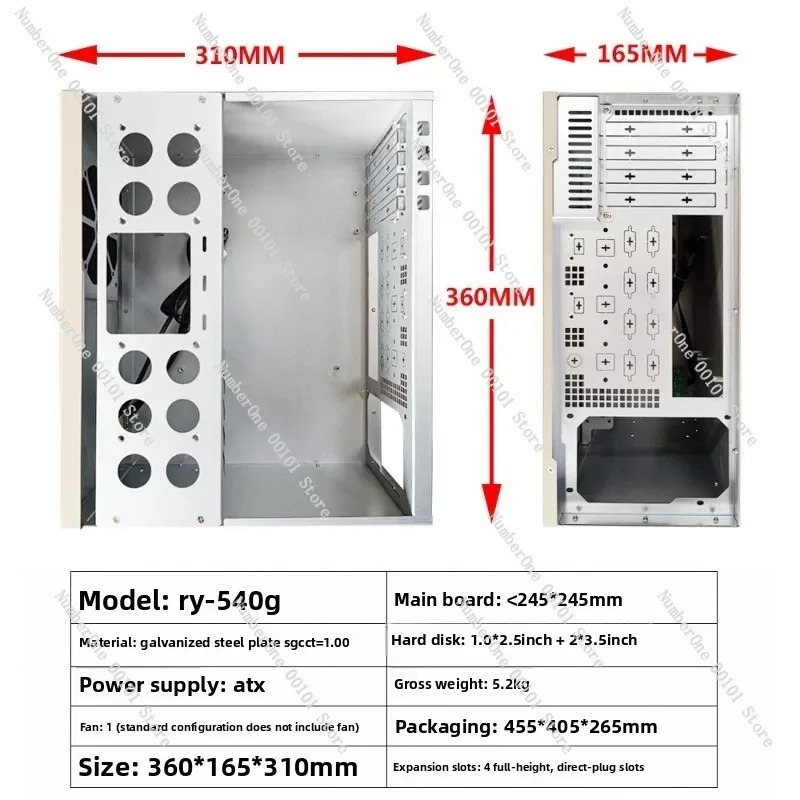 Wall-Mounted Small Case ATX Po - Atx Case recension och pris
