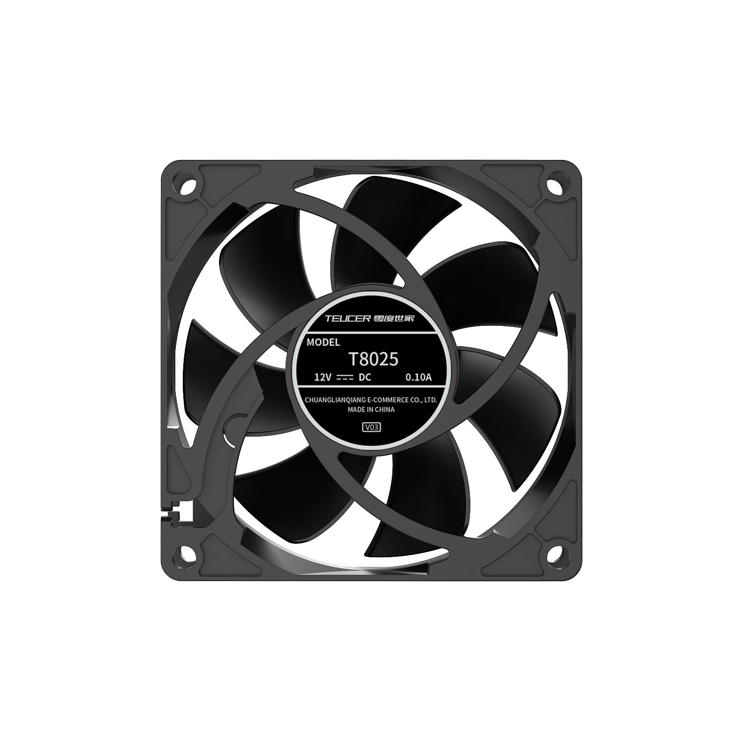 Teucer 8025 PC Case Fan 12V  B - Pc Chassis recension och pris
