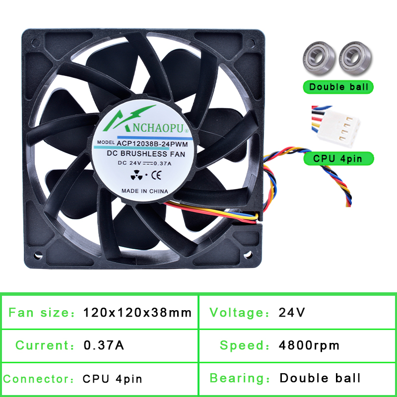 ACP12038B-24PWM 120mm Fan 12cm - Case Fan Controller recension och pris