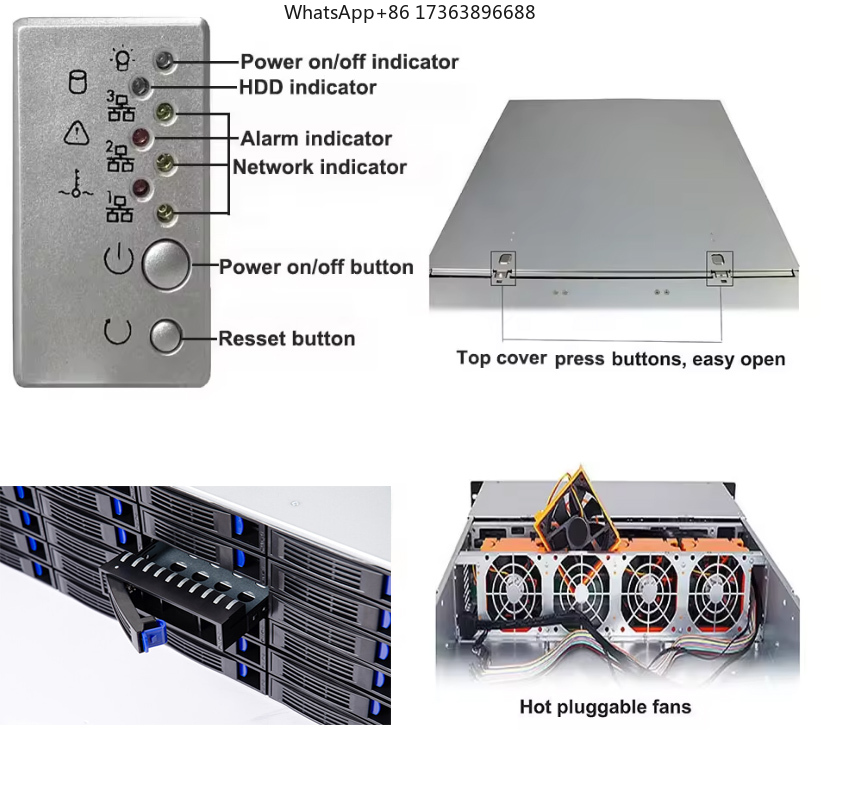 4U Rackmount Server Case 24 Ho - Case Fans recension och pris
